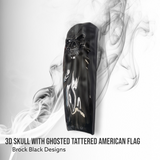 3D skull flag 21+ console ghosted tattered flag theme