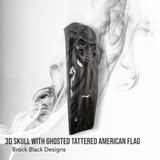 3D skull flag 21+ console ghosted tattered flag theme