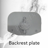 Backrest plate Spartan stretching through