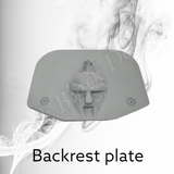 Backrest plate Spartan stretching through