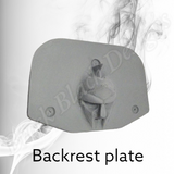 Backrest plate Spartan stretching through