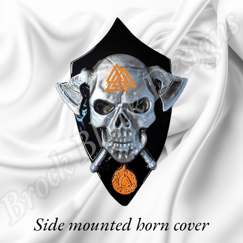 Side-mounted horn 3D Viking skull theme