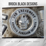 114 & 117 air cleaner insert 3D Second Amendment theme