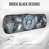 114 & 117 air cleaner insert 3D Second Amendment theme