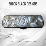114 & 117 air cleaner insert 3D Second Amendment theme