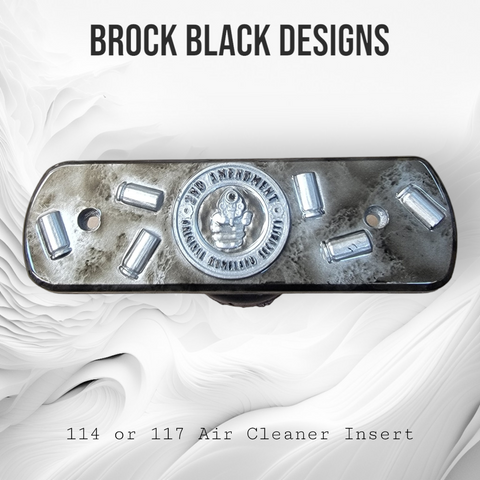 114 & 117 air cleaner insert 3D Second Amendment theme