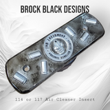 114 & 117 air cleaner insert 3D Second Amendment theme