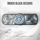 114 & 117 air cleaner insert 3D Second Amendment theme