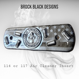 114 & 117 air cleaner insert 3D Second Amendment theme