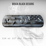 114 & 117 air cleaner insert 3D Second Amendment theme
