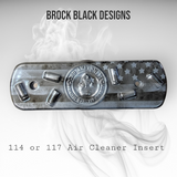 114 & 117 air cleaner insert 3D Second Amendment theme