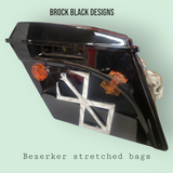 Bezerker themed stretched bags