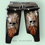 Bezerker themed stretched bags