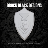 3D Purple Heart horn cover