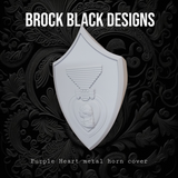 3D Purple Heart horn cover