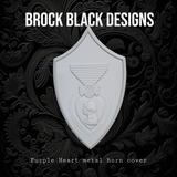 3D Purple Heart horn cover