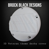 Tattered American Flag with Veteran Harley derby cover
