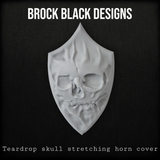 3D teardrop twisted skull horn cover