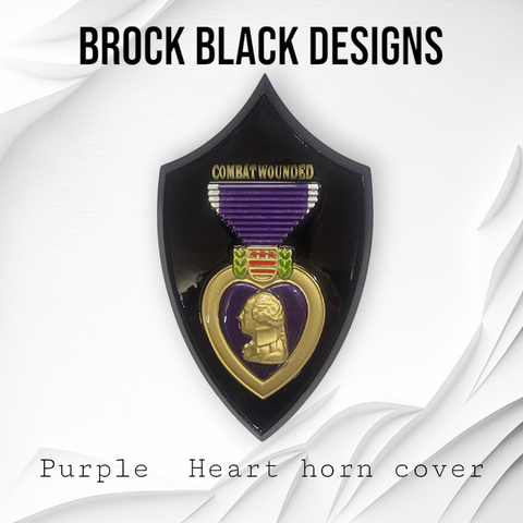 3D Purple Heart horn cover