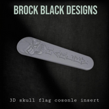 08+ touring console insert 3D Skull flag theme