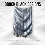 Draped American flag horn cover