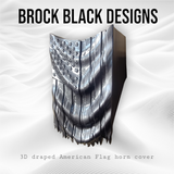 Draped American flag horn cover