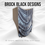 Draped American flag horn cover