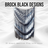 Draped American flag horn cover