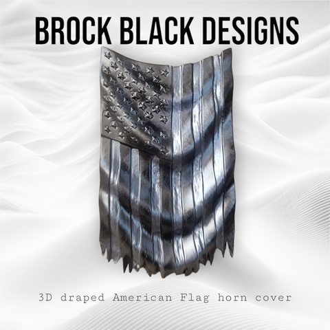 Draped American flag horn cover