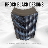 Draped American flag horn cover