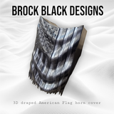 Draped American flag horn cover