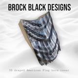 Draped American flag horn cover