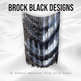 Draped American flag horn cover