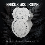 Aztec themed side-mounted horn cover