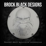 3D bearded skull derby cover and points cover