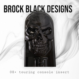 08+ touring console insert 3D Skull flag theme
