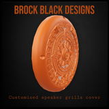 A set of bag Aztec calendar speakers covers