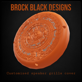 A set of bag Aztec calendar speakers covers