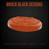 A set of bag Aztec calendar speakers covers