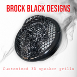 Competition series of webbed skull speakers grill covers