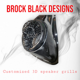 A set of bag webbed skull speakers grill covers