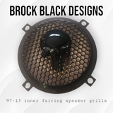 97-25+ Harley inner 3D punisher speakers grill covers set