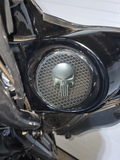 97-25+ Harley inner 3D punisher speakers grill covers set