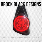 A set of bag Celtic knot speakers grill covers