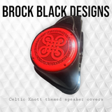 A set of bag Celtic knot speakers grill covers