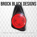 A set of bag Celtic knot speakers grill covers