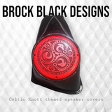 A set of bag Celtic knot speakers grill covers
