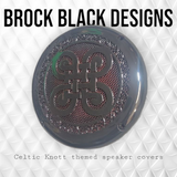 A set of bag Celtic knot speakers grill covers