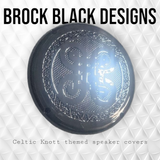 A set of bag Celtic knot speakers grill covers