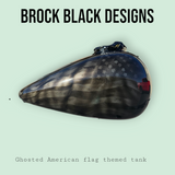 Ghosted American flag themed tank